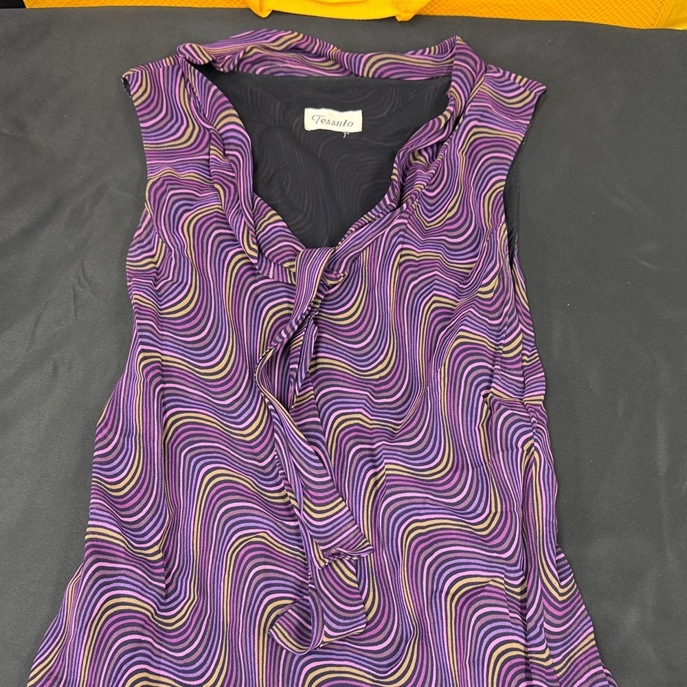 Tessuto Purple Swirl Women's Dress small ADI